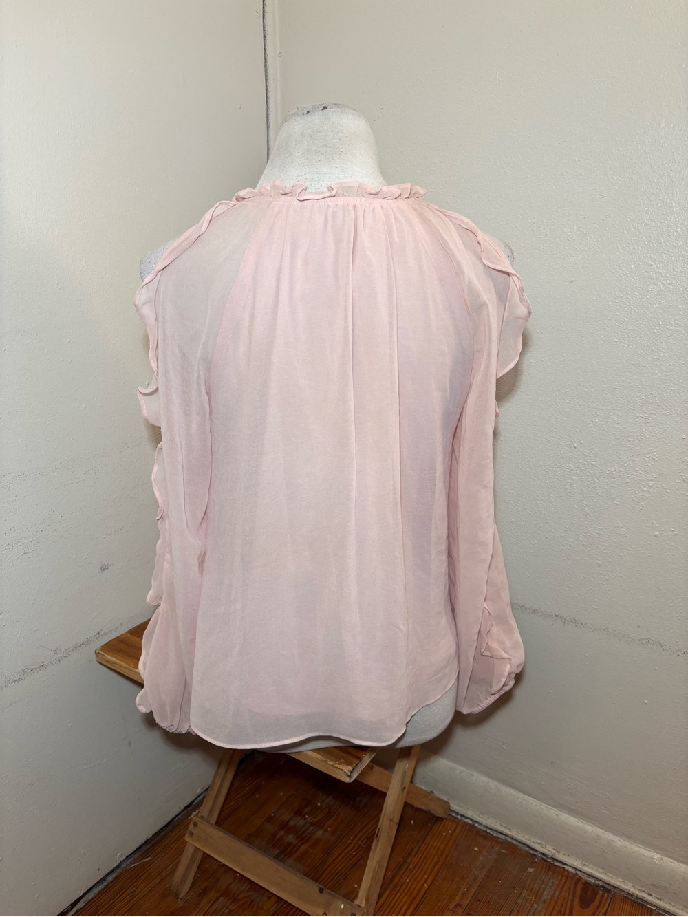 1 State Cold Shoulder Ruffle Sleeve Blouse - Picture 5 of 11